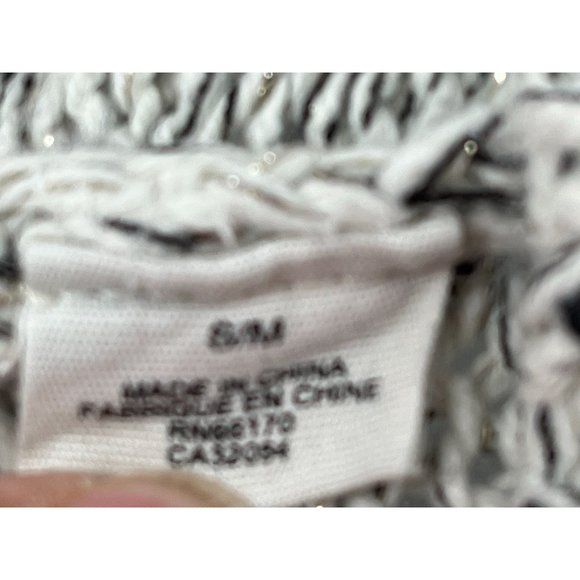 Moth by Anthropologie White Black Open Cardigan with Pockets S/M - Picture 4 of 6